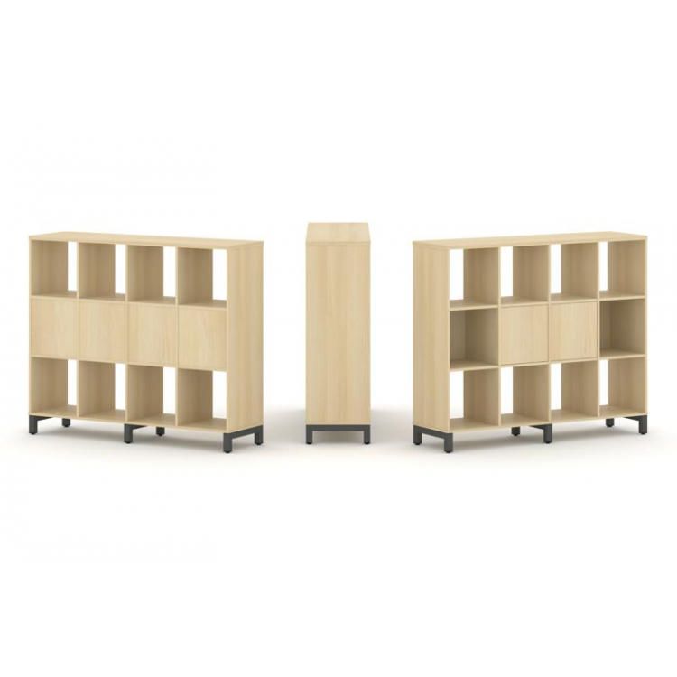 Style Project Набор стеллажа 1 сторон., 3 яр. SN.NS-341 Акация Лорка/Металл Антрацит 1488*400*1248