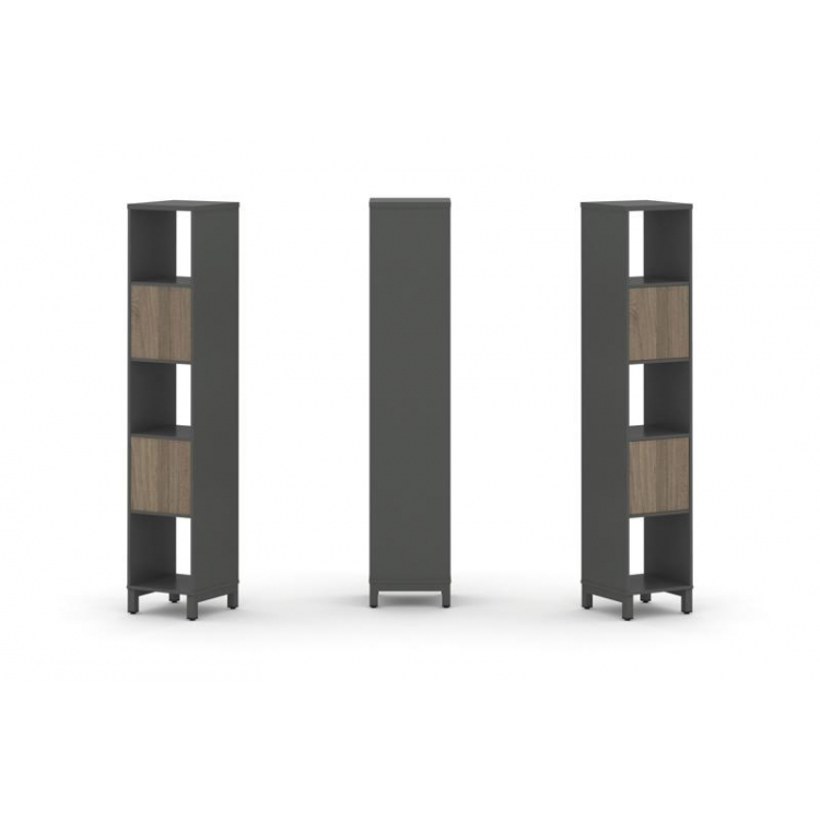 Style Project Набор стеллажа 1 сторон., 5 яр. SN.NS-511 Антрацит/Вяз Благородный/Металл Антрацит 387