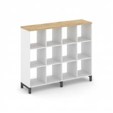 Style Project Каркас стеллажа 3 яр. SN.KS-340 Белый/Тиквуд Светлый/Металл Антрацит 1488*400*1248