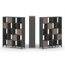 Style Project Набор стеллажа 2-х сторон., 5 яр. SN.NSD-541 Антрацит/Вяз Благородный/Металл Антрацит