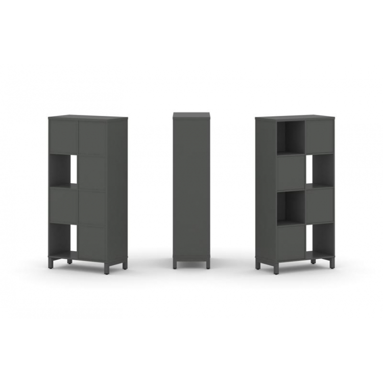 Style Project Набор стеллажа 1 сторон., 4 яр. SN.NS-421 Антрацит/Металл Антрацит 754*400*1615