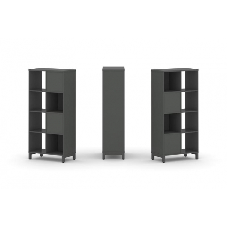 Style Project Набор стеллажа 2-х сторон., 4 яр. SN.NSD-421 Антрацит/Металл Антрацит 754*400*1615