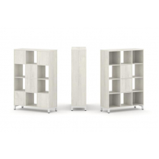 Style Project Набор стеллажа 1 сторон., 4 яр. SN.NS-431 Дуб Наварра/Металл Белый 1121*400*1615