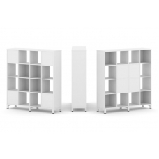 Style Project Набор стеллажа 2-х сторон., 4 яр. SN.NSD-441 Белый/Металл Белый 1488*400*1615