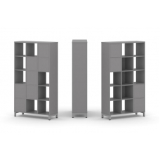 Стайл Проджект Набор стеллажа одностороннего, 5 ярусов SN.NS-531 Серый Пепел/Металл Серый 1121*400*1