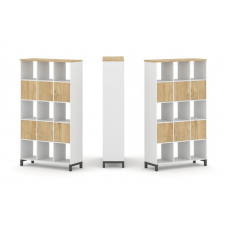 Style Project Набор стеллажа 2-х сторон., 5 яр. SN.NSD-531 Белый/Тиквуд Светлый/Металл Антрацит 1121