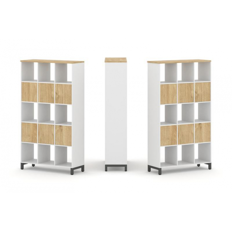 Style Project Набор стеллажа 2-х сторон., 5 яр. SN.NSD-531 Белый/Тиквуд Светлый/Металл Антрацит 1121