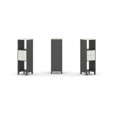 Style Project Набор стеллажа 1 сторон., 3 яр. SN.NS-311 Антрацит/Дуб Наварра/Металл Антрацит 387*400