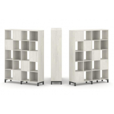 Style Project Набор стеллажа 2-х сторон., 5 яр. SN.NSD-541 Дуб Наварра/Металл Антрацит 1488*400*1982