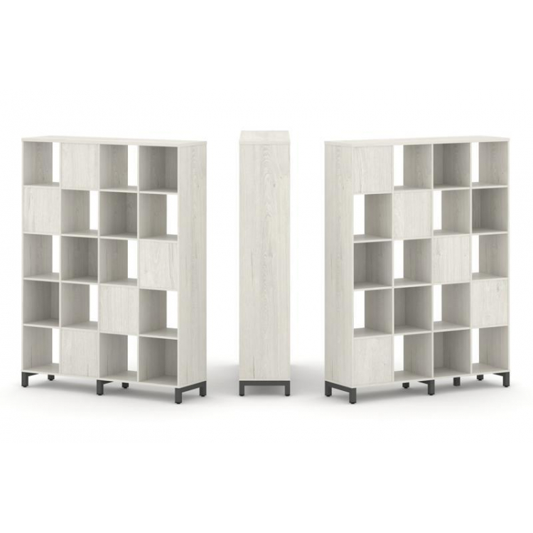 Style Project Набор стеллажа 2-х сторон., 5 яр. SN.NSD-541 Дуб Наварра/Металл Антрацит 1488*400*1982