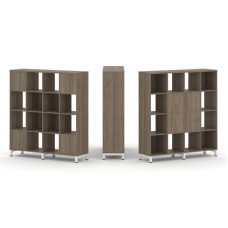 Style Project Набор стеллажа 2-х сторон., 4 яр. SN.NSD-441 Вяз Благородный/Металл Белый 1488*400*161