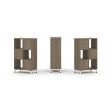 Style Project Набор стеллажа 1 сторон., 3 яр. SN.NS-321 Вяз Благородный/Металл Белый 754*400*1248