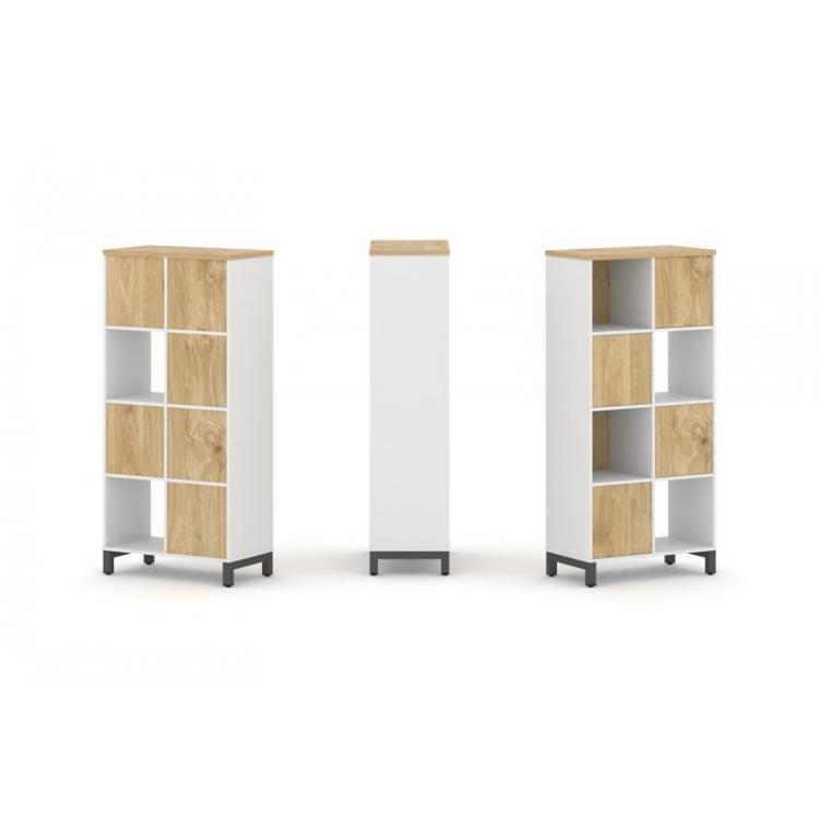 Style Project Набор стеллажа 1 сторон., 4 яр. SN.NS-421 Белый/Тиквуд Светлый/Металл Антрацит 754*400