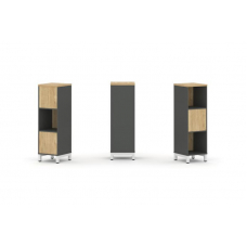 Style Project Набор стеллажа 2-х сторон., 3 яр. SN.NSD-311 Антрацит/Тиквуд Светлый/Металл Белый 387*