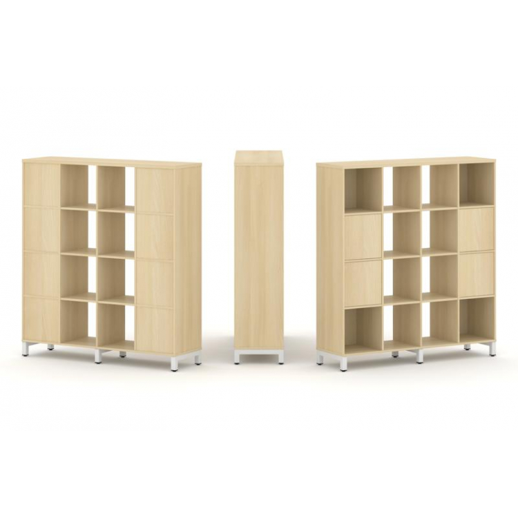 Style Project Набор стеллажа 1 сторон., 4 яр. SN.NS-441 Акация Лорка/Металл Белый 1488*400*1615