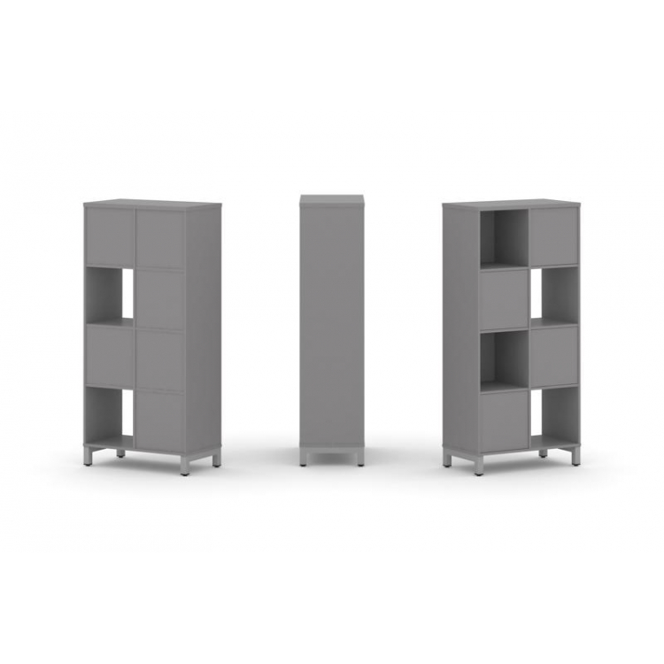 Стайл Проджект Набор стеллажа одностороннего, 4 яруса SN.NS-421 Серый Пепел/Металл Серый 754*400*161