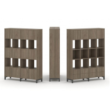 Style Project Набор стеллажа 1 сторон., 5 яр. SN.NS-541 Вяз Благородный/Металл Антрацит 1488*400*198