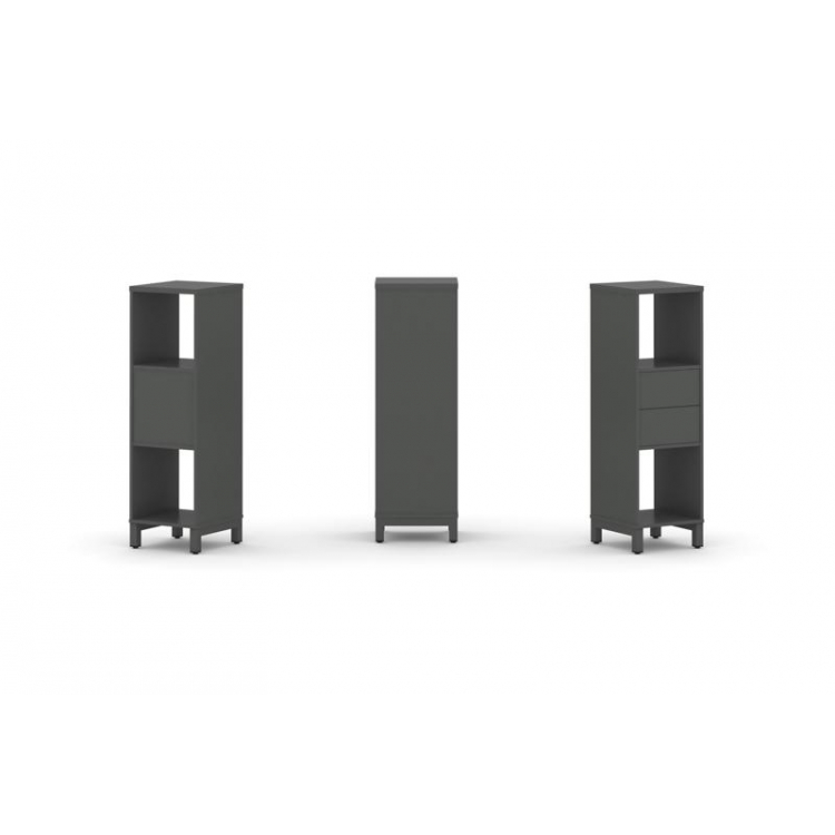 Style Project Набор стеллажа 1 сторон., 3 яр. SN.NS-311 Антрацит/Металл Антрацит 387*400*1248