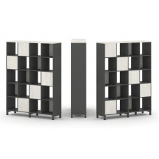 Style Project Набор стеллажа 2-х сторон., 5 яр. SN.NSD-541 Антрацит/Дуб Наварра/Металл Антрацит 1488