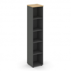 Style Project Стеллаж высокий узкий SN.STU.E-100 Антрацит/Тиквуд Светлый 400*400*1982