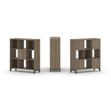 Style Project Набор стеллажа 2-х сторон., 3 яр. SN.NSD-331 Вяз Благородный/Металл Антрацит 1121*400*