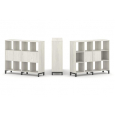 Style Project Набор стеллажа 1 сторон., 3 яр. SN.NS-341 Дуб Наварра/Металл Антрацит 1488*400*1248