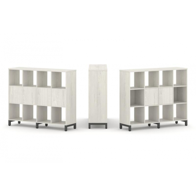 Style Project Набор стеллажа 1 сторон., 3 яр. SN.NS-341 Дуб Наварра/Металл Антрацит 1488*400*1248