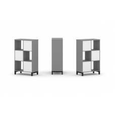 Стайл Проджект Набор стеллажа одностороннего, 3 яруса SN.NS-321 Серый Пепел/Белый/Металл Черный 754*