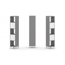 Стайл Проджект Набор стеллажа одностороннего, 5 ярусов SN.NS-511 Серый Пепел/Белый/Металл Белый 387*