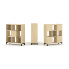 Style Project Набор стеллажа 2-х сторон., 3 яр. SN.NSD-331 Акация Лорка/Металл Антрацит 1121*400*124