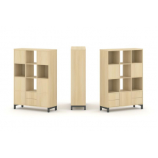 Style Project Набор стеллажа 2-х сторон., 4 яр. SN.NSD-431 Акация Лорка/Металл Антрацит 1121*400*161