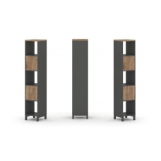 Style Project Набор стеллажа 1 сторон., 5 яр. SN.NS-511 Антрацит/Дуб Табак/Металл Антрацит 387*400*1