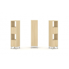 Style Project Набор стеллажа 1 сторон., 4 яр. SN.NS-411 Акация Лорка/Металл Белый 387*400*1615