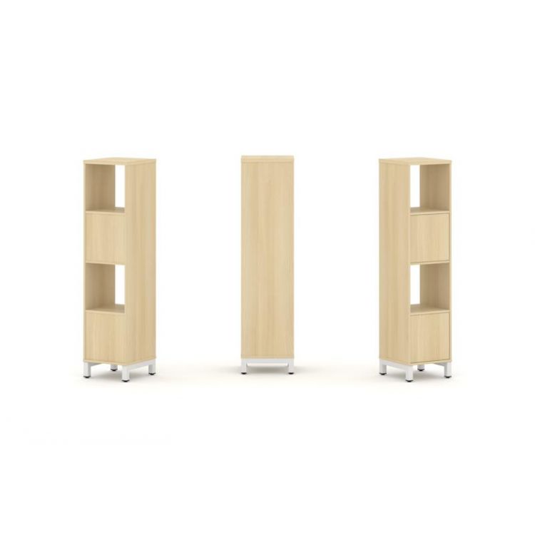 Style Project Набор стеллажа 1 сторон., 4 яр. SN.NS-411 Акация Лорка/Металл Белый 387*400*1615