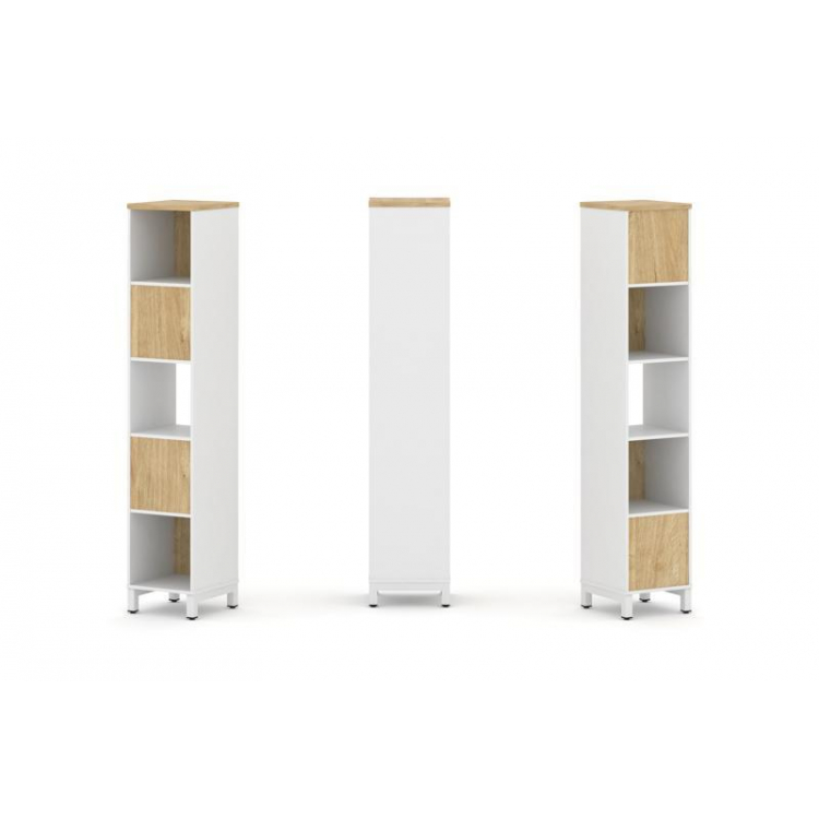 Style Project Набор стеллажа 2-х сторон., 5 яр. SN.NSD-511 Белый/Тиквуд Светлый/Металл Белый 387*400