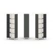 Style Project Набор стеллажа 2-х сторон., 5 яр. SN.NSD-521 Антрацит/Дуб Наварра/Металл Белый 754*400