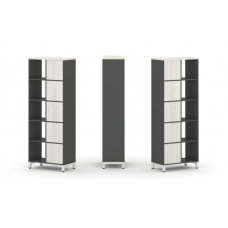Style Project Набор стеллажа 2-х сторон., 5 яр. SN.NSD-521 Антрацит/Дуб Наварра/Металл Белый 754*400