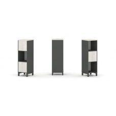 Style Project Набор стеллажа 2-х сторон., 3 яр. SN.NSD-311 Антрацит/Дуб Наварра/Металл Антрацит 387*