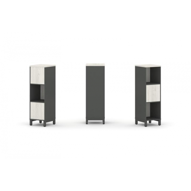 Style Project Набор стеллажа 2-х сторон., 3 яр. SN.NSD-311 Антрацит/Дуб Наварра/Металл Антрацит 387*