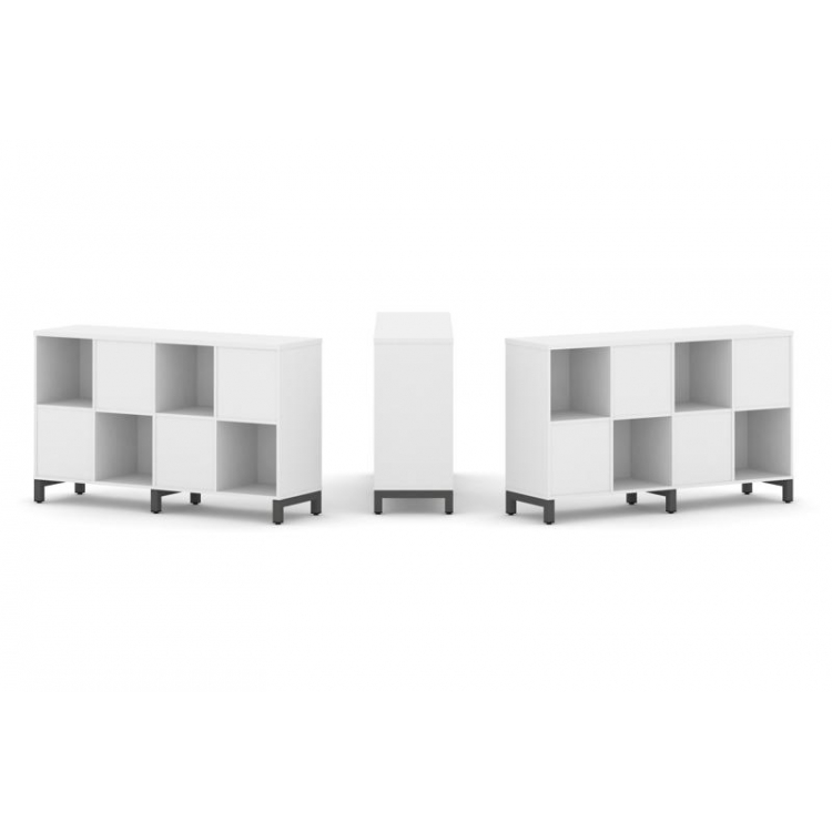 Style Project Набор стеллажа 2-х сторон., 2 яр. SN.NSD-241 Белый/Металл Антрацит 1488*400*881