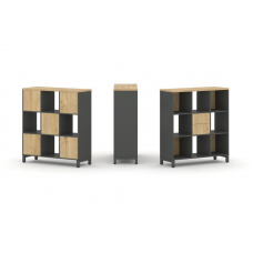 Style Project Набор стеллажа 1 сторон., 3 яр. SN.NS-331 Антрацит/Тиквуд Светлый/Металл Антрацит 1121