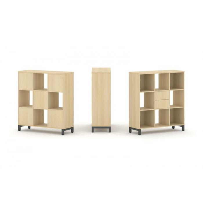 Стайл Проджект Набор стеллажа 1 сторон., 3 яр. SN.NS-331 Акация Лорка/Металл Антрацит 1121*400*1248