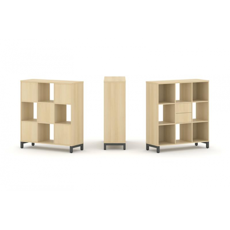 Style Project Набор стеллажа 1 сторон., 3 яр. SN.NS-331 Акация Лорка/Металл Антрацит 1121*400*1248