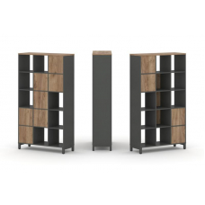 Style Project Набор стеллажа 1 сторон., 5 яр. SN.NS-531 Антрацит/Дуб Табак/Металл Антрацит 1121*400*