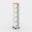 Style Project Каркас стеллажа 5 яр. SN.KS-510 Белый/Тиквуд Светлый/Металл Антрацит 387*400*1982