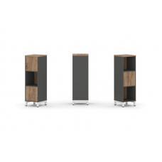 Style Project Набор стеллажа 2-х сторон., 3 яр. SN.NSD-311 Антрацит/Дуб Табак/Металл Белый 387*400*1