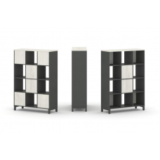 Style Project Набор стеллажа 1 сторон., 4 яр. SN.NS-431 Антрацит/Дуб Наварра/Металл Антрацит 1121*40