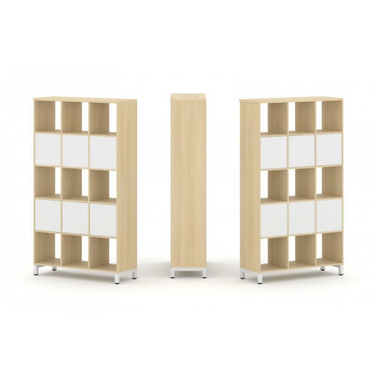 Style Project Набор стеллажа 2-х сторон., 5 яр. SN.NSD-531 Акация Лорка/Белый/Металл Белый 1121*400*