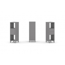 Стайл Проджект Набор стеллажа одностороннего, 3 яруса SN.NS-311 Серый Пепел/Металл Серый 387*400*124