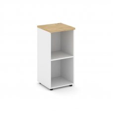 Style Project Стеллаж низкий узкий SN.STU.E-300 Белый/Тиквуд Светлый 400*400*833